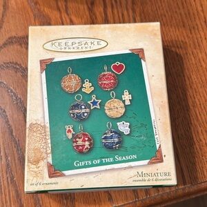 Hallmark Ornament Set “Gifts of the Season” New in box. 2002